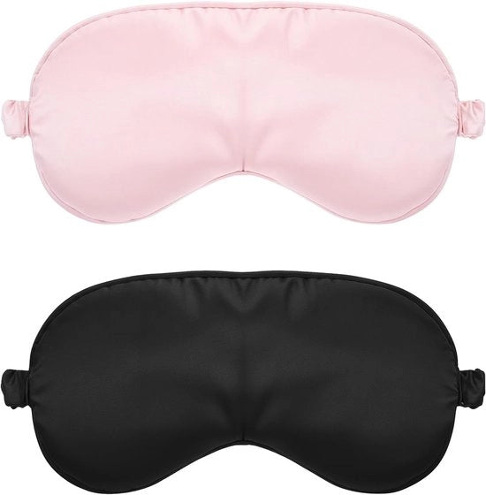 2 pezzi di maschera da sonno in seta, maschera da sonno per donne, maschere da sonno in seta morbide, maschera per occhi per pausa, viaggio, blocca la luce