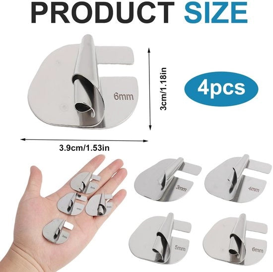 Set 4 in 1 con pedale a rullo per macchina da cucire - Accessori per macchina da cucire - Pedale a rullo avvolgibile - In acciaio inossidabile - Per progetti di cucito domestici - Adatto per diametri di filo 3-6 mm - Accessori per macchina da cucire