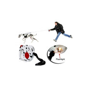 Trade Shop - Guinzaglio Estendibile Maculato 4,5 Mt Con Torcia Per Cani Di Tutte Le Taglie -