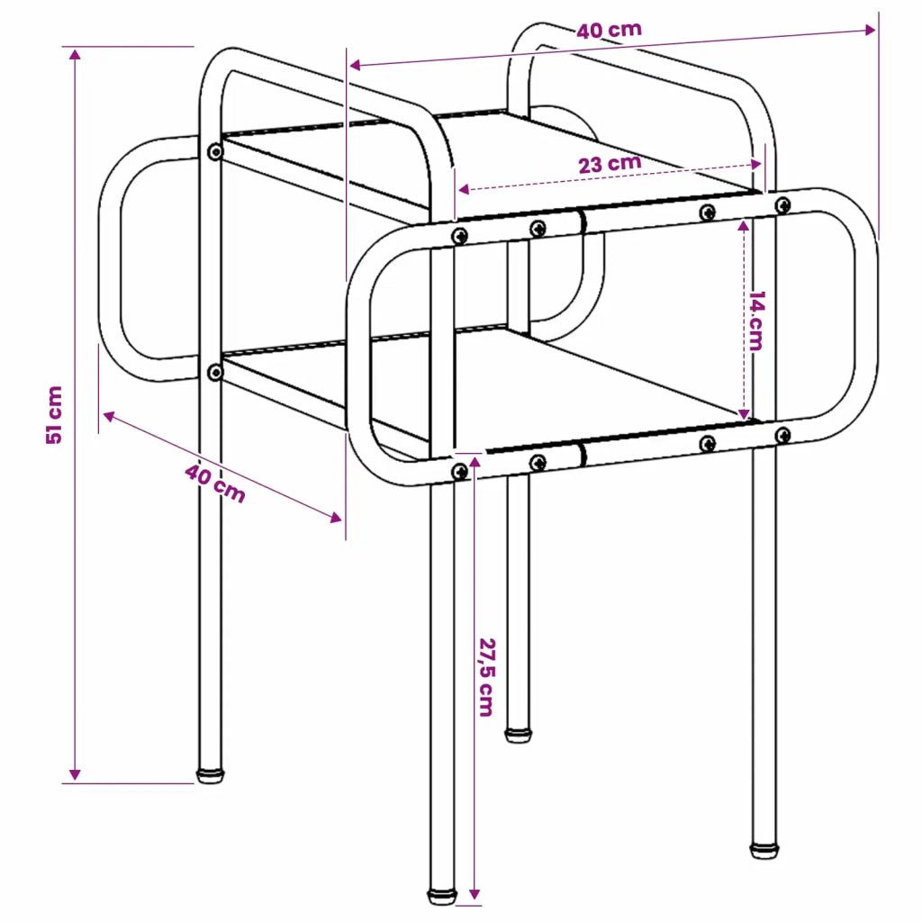 Tavolino da salotto Sonoma grigio 40 x 40 x 51 cm 8007747