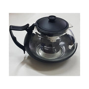 Trade Shop - Teiera In Vetro Tisaniera Tisana Con Filtro Stantuffo Removibile 750ml X Infusi -
