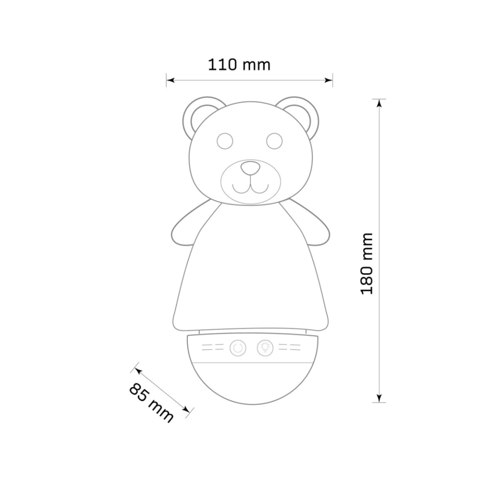 Lampada tavolo bimbi Orsetto LED RGB a batterie Polux