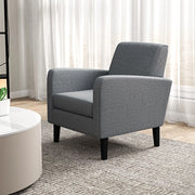 Poltrona 66x72x74 cm ergonomica con imbottitura in schiuma; poliestere grigio chiaro
