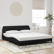 Giroletto con Testiera Nero 180x200 cm in Vellutocod mxl 113843