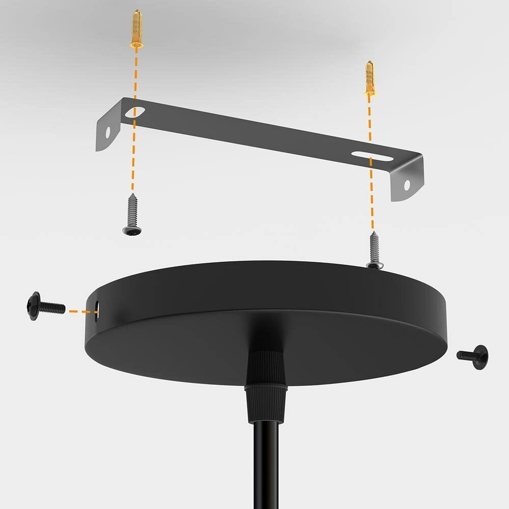 Lampadario Lampada Sospensione Cubo 28cm Design Moderno Paralume Metallo Nero