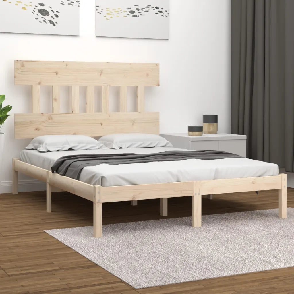 Giroletto-Struttura Letto in Legno Massello 120x190 cm Small Double 590946