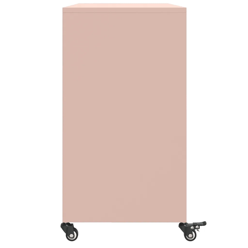 Credenza | Madia | Buffet da pranzo | Armadio da pranzo Rosa 100,5x39x72 cm in Acciaio
