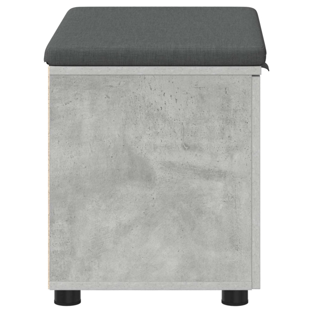 Panca per ingresso con cuscino Grigio Cemento 60 x 38 x 46 cm