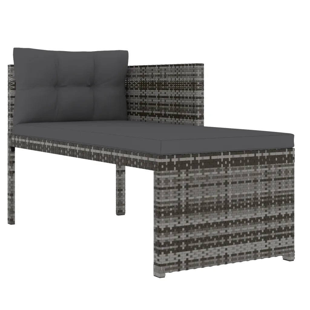 Set da Pranzo da Giardino 4 pz con Cuscini in Polyrattan Grigio 311914