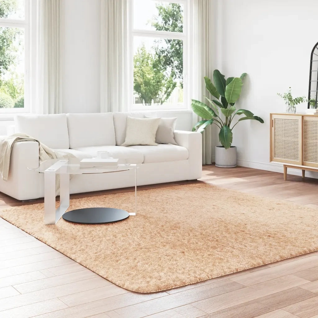 Tappeto del soggiorno | Tappeto Shaggy a Pelo Lungo NAVARRA Beige 240x240 cm poliestere