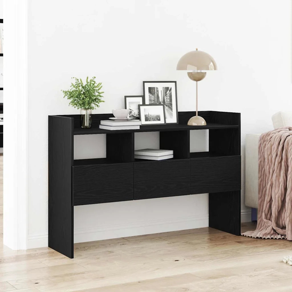 Credenza Rovere Nero 105 x 30 x 70 cm Legno multistrato 862666