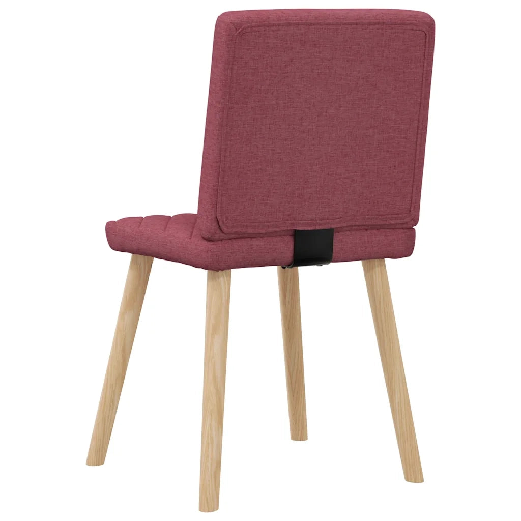 Sedie da Pranzo 4 pz Rosso Vino in Tessuto 3315224