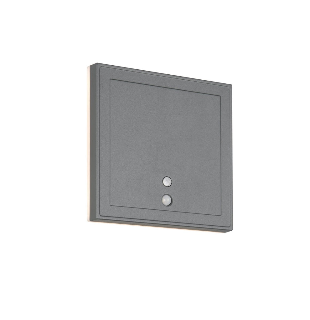 Applique esterna LED PIR IP54 quadrata FORTALEZA antracite
