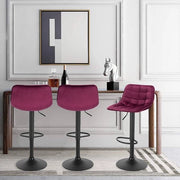 Barstoli da Cucina Ameyal - Con schienale - Rosso - Set da 2 - Cucina - Sedili bar ergonomici - Regolabili in altezza - Altezza seduta 60-82cm