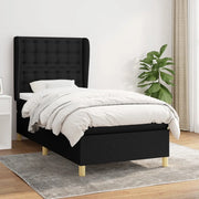 Giroletto a Molle con Materasso Nero 90x190 cm in Tessuto 3128807