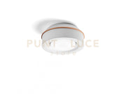 ELLADE Lampada da soffitto 1 luce attacco GX53 in gesso bianco con rifinitura Rame