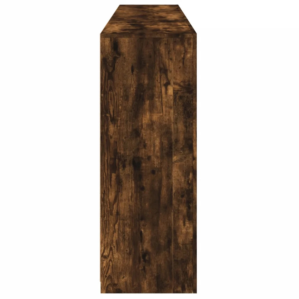 Credenza | Madia | Buffet da pranzo | Armadio da pranzo con Luci LED Rovere Fumo 181,5x37x100 cm