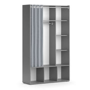 Vicco Guardaroba per bambini Grigio 38 x 178.1 cm con appendiabiti a tenda