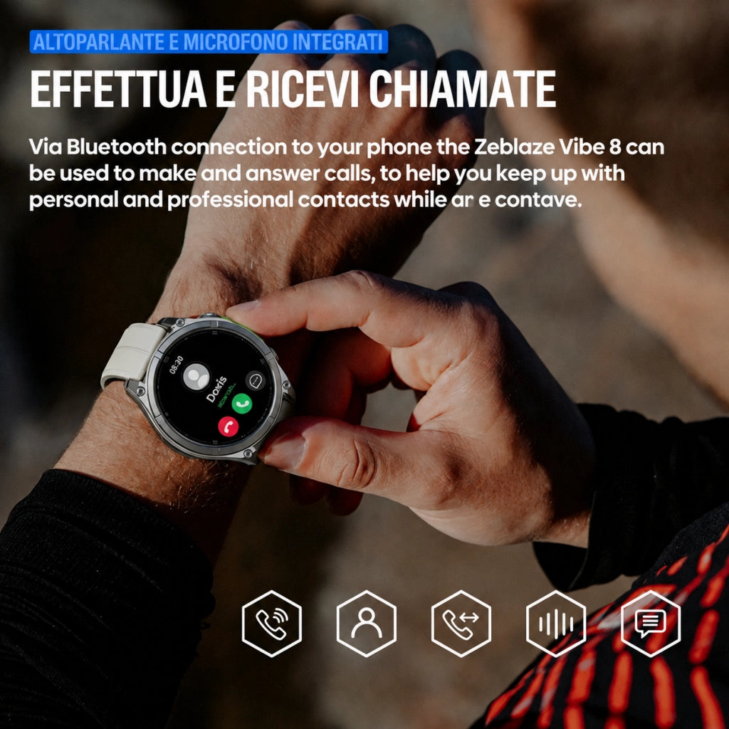 Smartwatch Orologio Intelligente 5ATM IP69K con monitoraggio della frequenza cardiaca; SpO2; sonno e attività sportiva - grigio