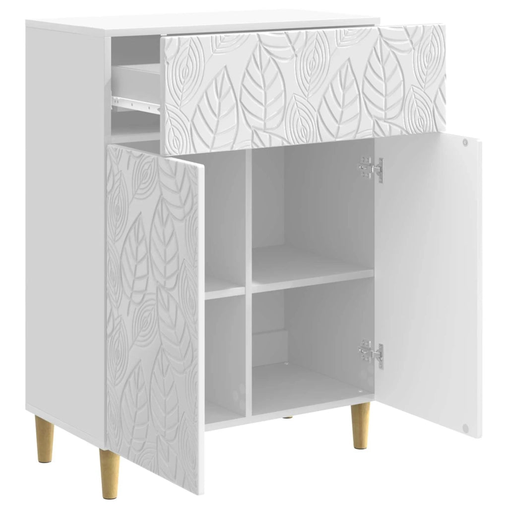 Credenza Bianco Lucido 66 x 34,5 x 90 cm Legno ingegnerizzato 895099