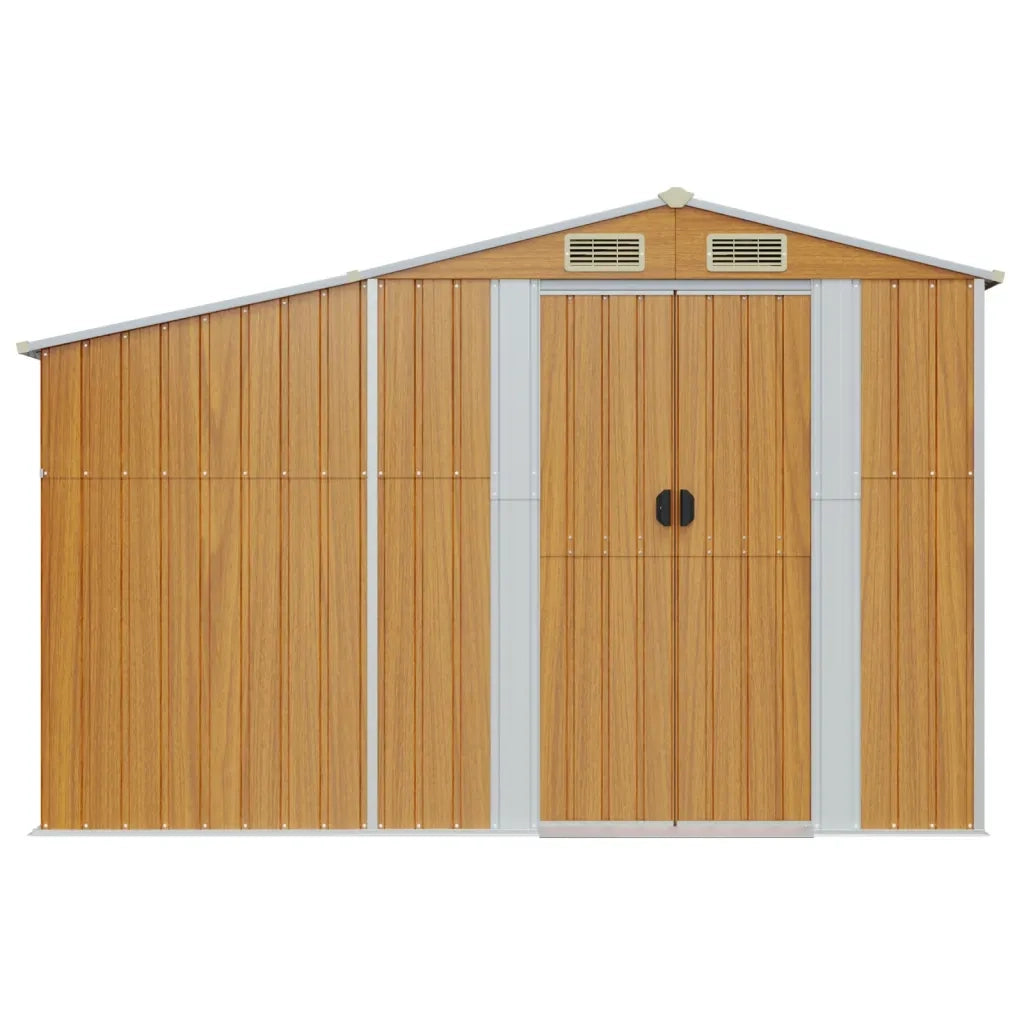 Capanno da Giardino Marrone 277x93x179 cm in Acciaio Zincato CFW6123790