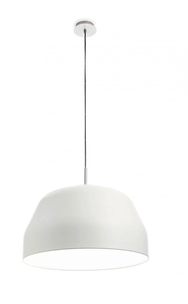 MUG LAMPADARIO A SOSPENSIONE 3 LUCI GRANDE IN METALLO CREMA ATTACCO E27 D.56CM