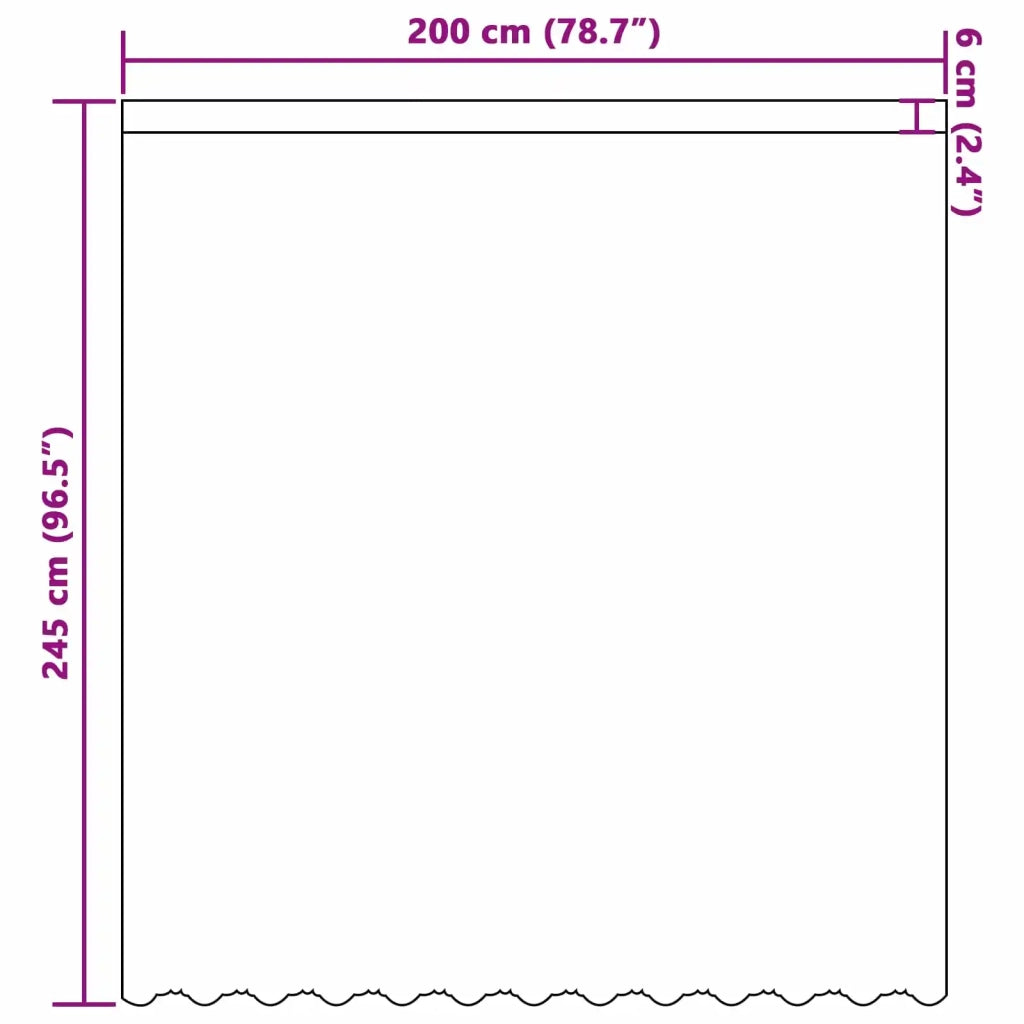 Tenda in Pizzo con tende Bianco 245 x 200 cm Poliestere 4107887