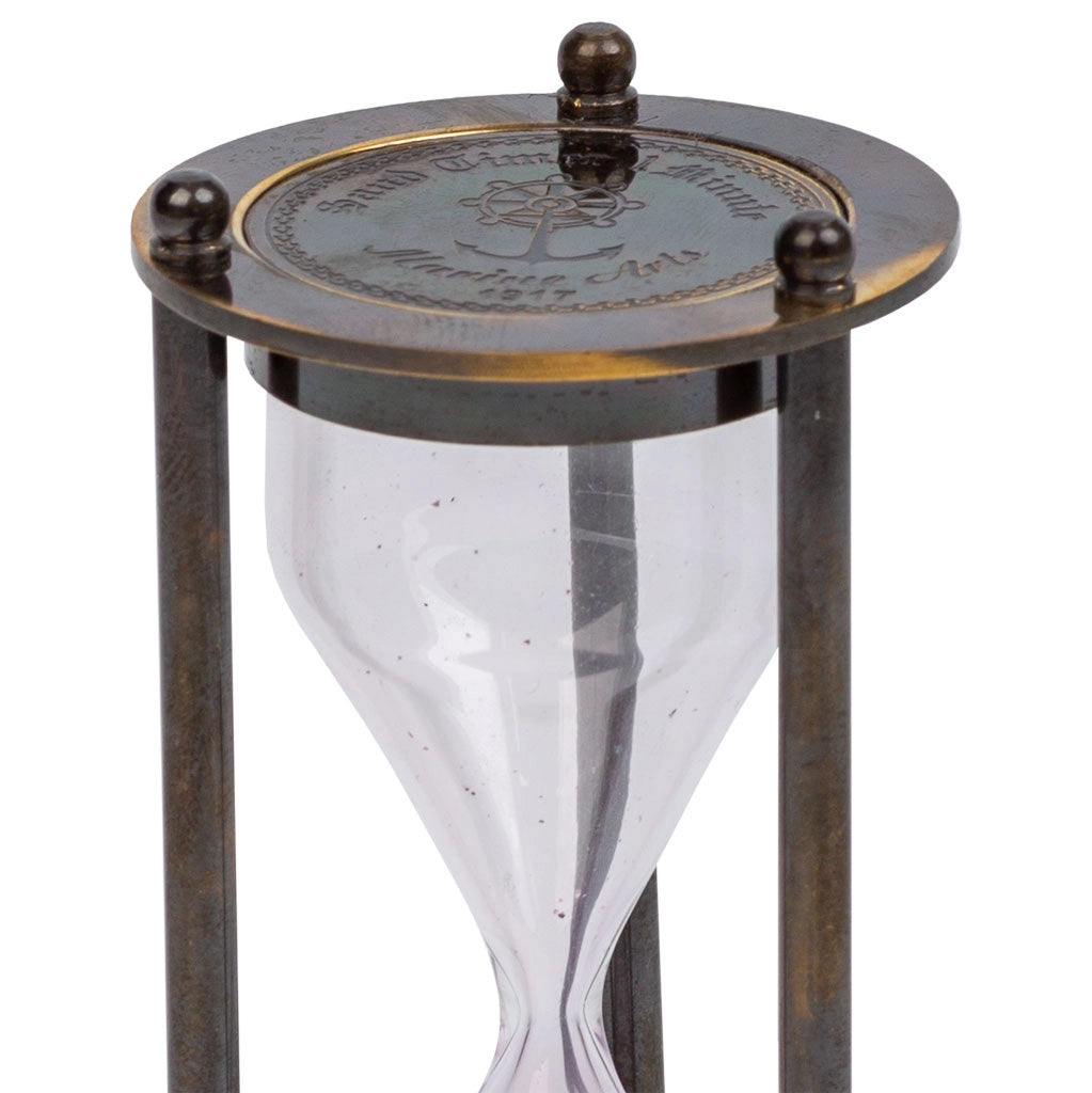 Clessidra 1 minuto in metallo marrone d5x10h