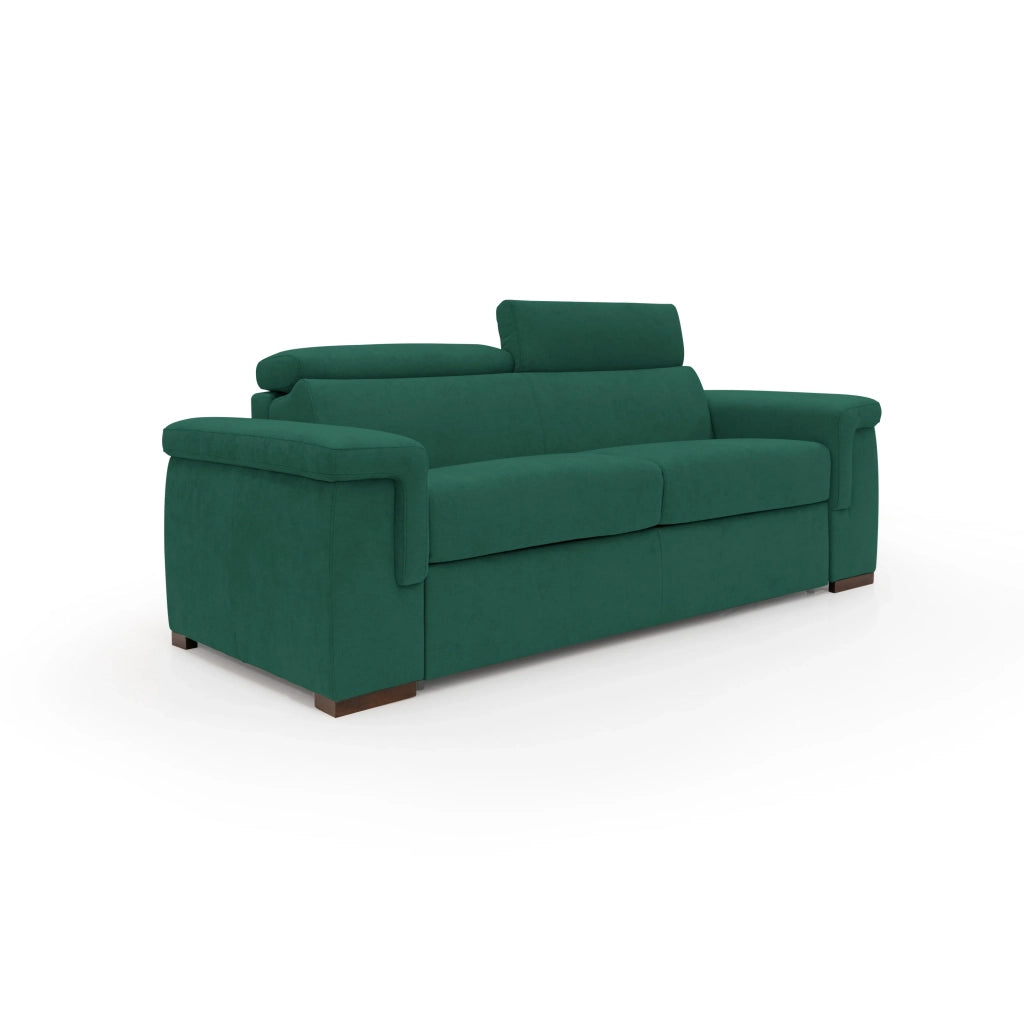 Giunone Divano letto mat. H18 220 cm (mat. 140x197 cm) verde