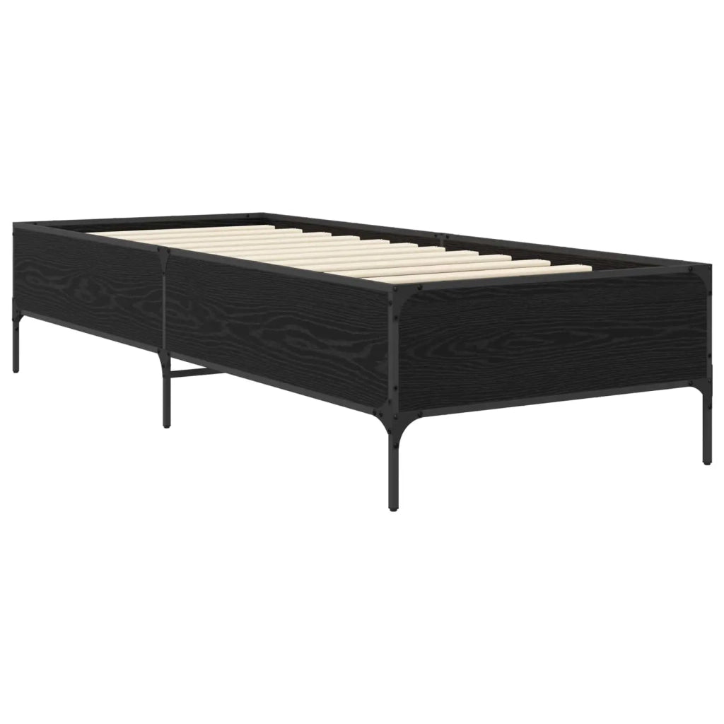 Struttura del letto Rovere Nero 80 x 200 cm 8009123