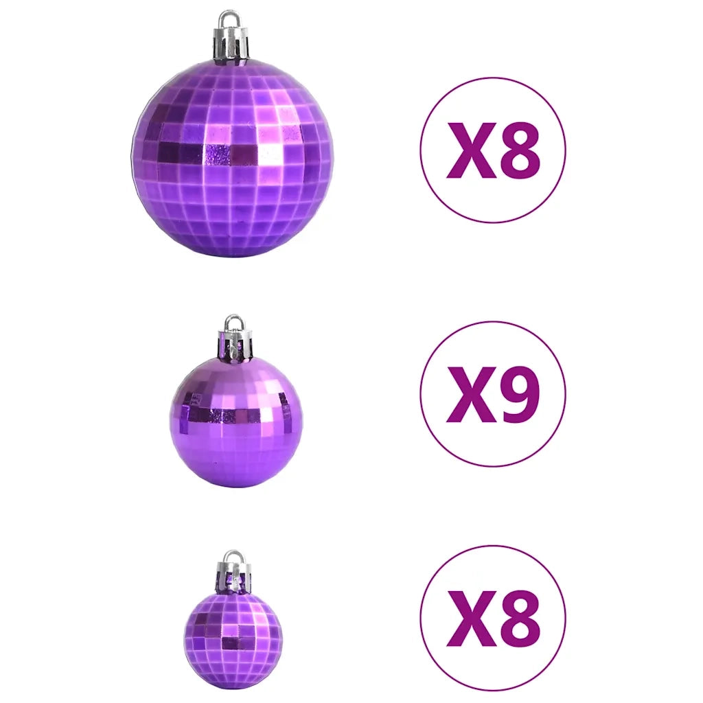 Palline di Natale 100 pz Lilla Ø3/4/6 cm 4100008