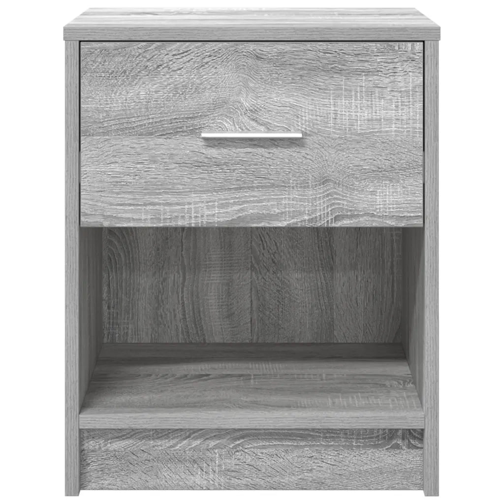 Comodini 2 pz con Cassetto Grigio Sonoma 40x34x50 cm