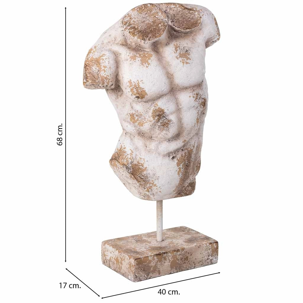Figura busto color pietra, 40x17x68h cm