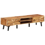 Mobile Porta TV 145x35x35 cm in Legno Massello di Acacia cod mxl 60371