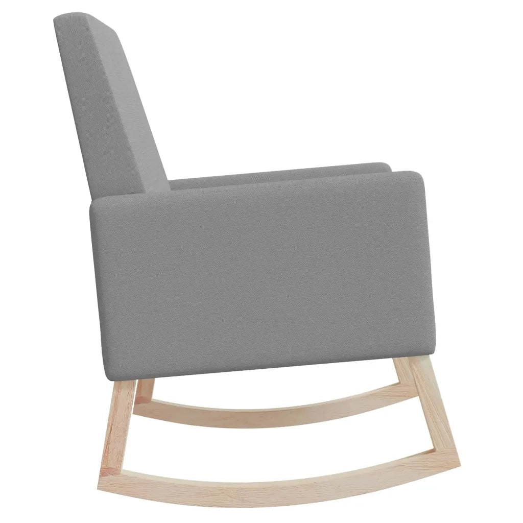 Sedia a Dondolo Grigio Chiaro in Tessuto cod mxl 38260