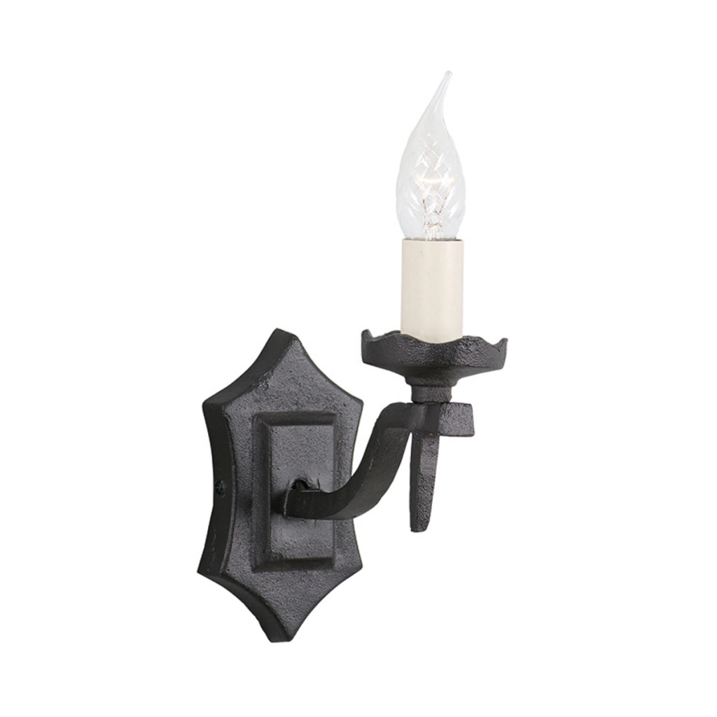 Applique candeliere nera Rectory in ferro 1xE14 60W Elstead