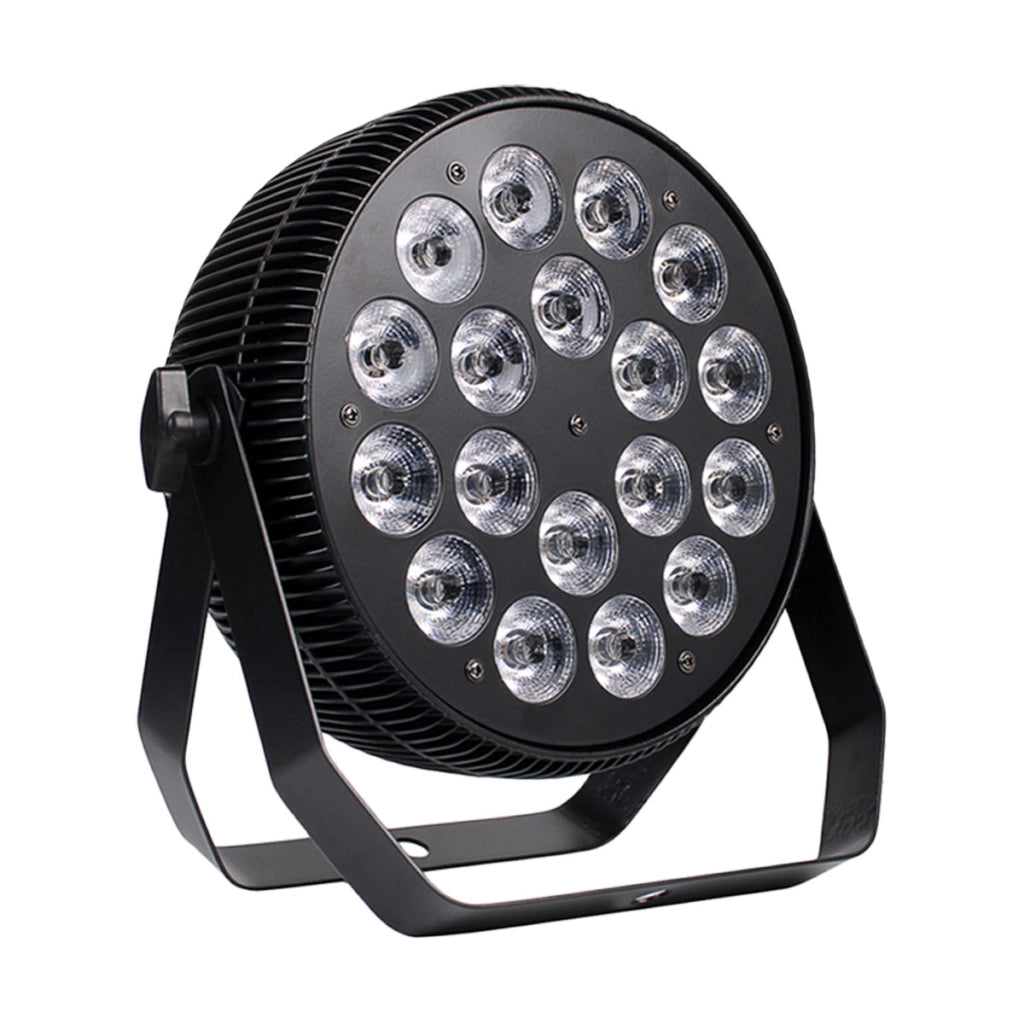 PAR LED SLIM 18x10W RGBW 4 IN 1 IN ALLUMINIO PROFESSIONALE - FARETTO DA PALCO AD ALTA EFFICIENZA PER EVENTI E SPETTACOLI