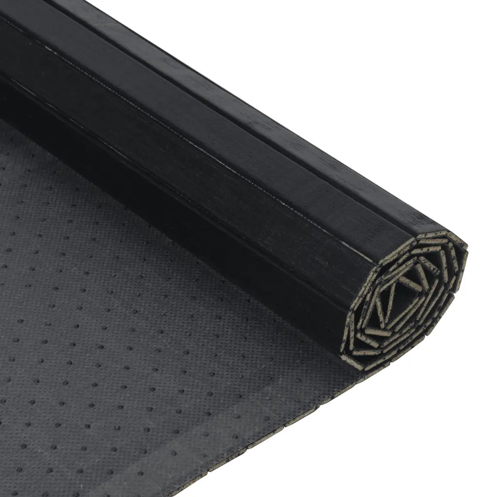 Tappeto Rettangolare Nero 100x200 cm in BambÃ¹