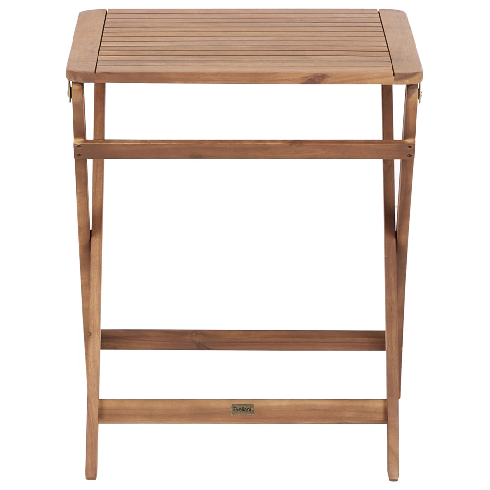 Set da giardino per esterno in legno d'acacia chiaro certificato pieghevole bistrò retrò vintage