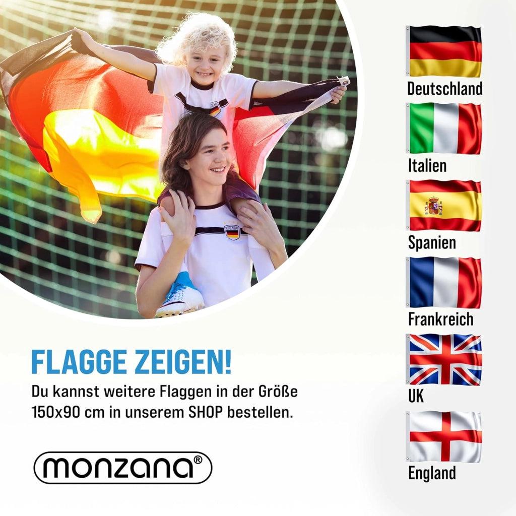 ® Set Montaggio Bandiera con Asta in Alluminio 6,5 m Incl. Fune Moschettone Gancio per Messa a Terra Regolabile in Altezza