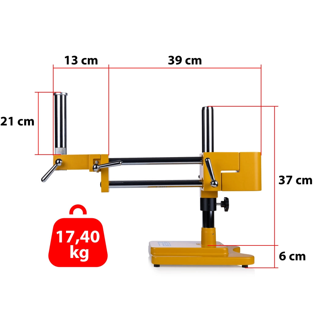 Mikroscopio Trinoculare Stereoscopico Rosfix Jupiter Pro MSJP-T-SDMS1 – Zoom 7x-50x, Testa 360°, Ottica Greenough