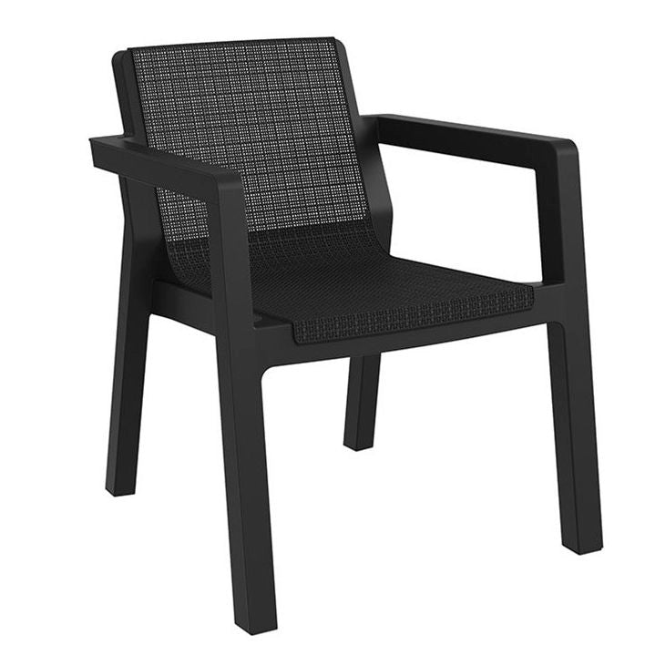 Set da giardino da 4 posti Riviera Antracite - La Dea Sedia