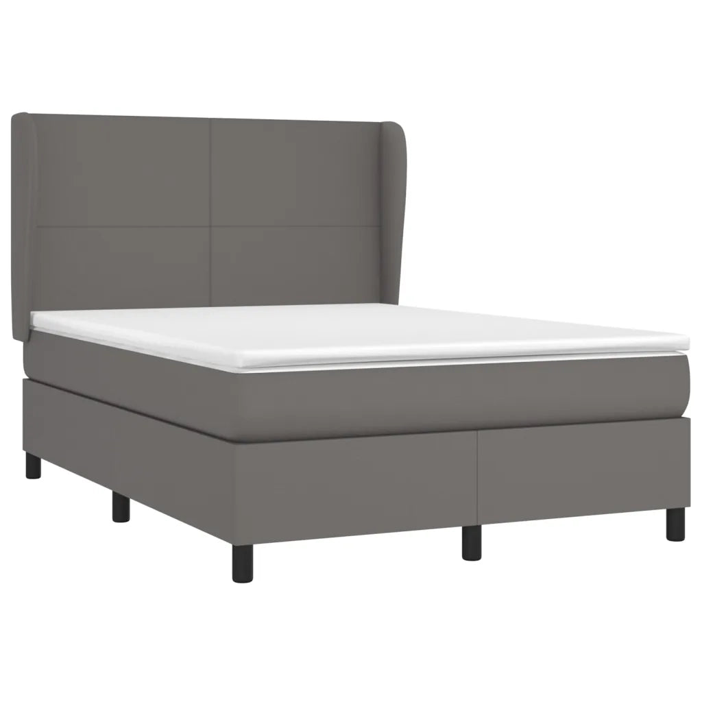 Giroletto a Molle con Materasso Grigio 140x190 cm in Similpelle 3128911