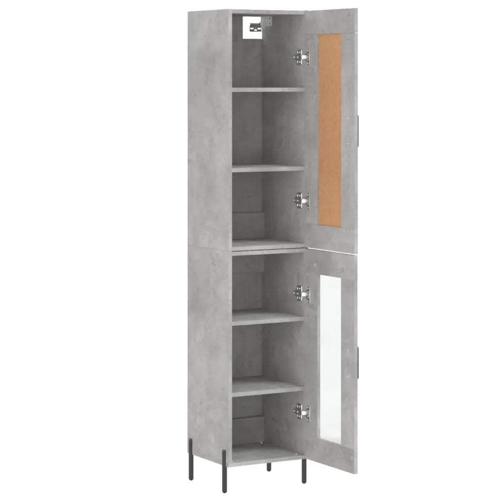 Credenza Grigio Cemento 34,5x34x180 cm in Legno Multistrato 3200397