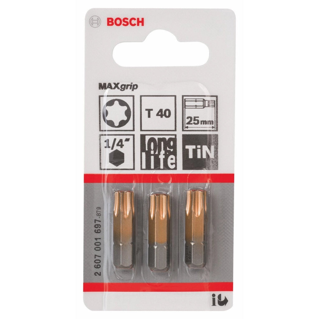 2607001697 - Kit inserti da avvitamento T40 , 25 mm , max grip.