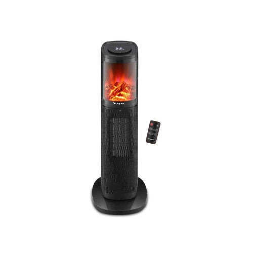 Termoventilatore ceramico a colonna - fiamma LED