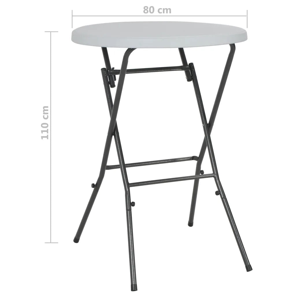 Tavolo da Bar Pieghevole Bianco 80x110 cm in HDPE cod mxl 34301