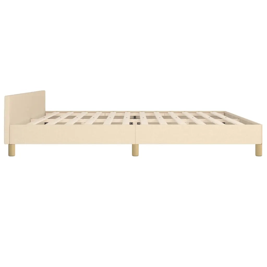 Giroletto senza Materasso-Struttura Letto Crema 200x200 cm in Tessuto 633515