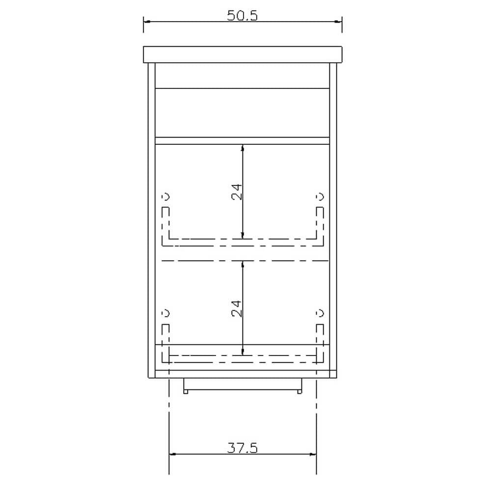 Mobile Lavatoio 50,5x50,5x87 cm 2 Cassetti Montegrappa Novella Dipiù Bianco