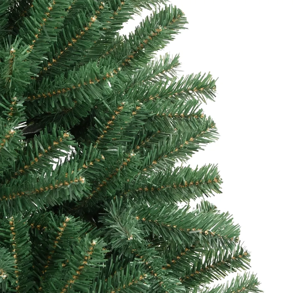 Albero di Natale Artificiale Incernierato con Base Verde 120 cm
